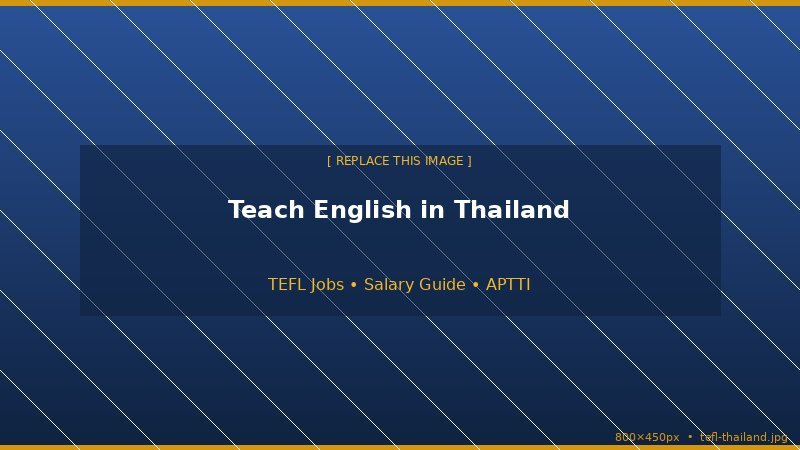 Teach English in Thailand