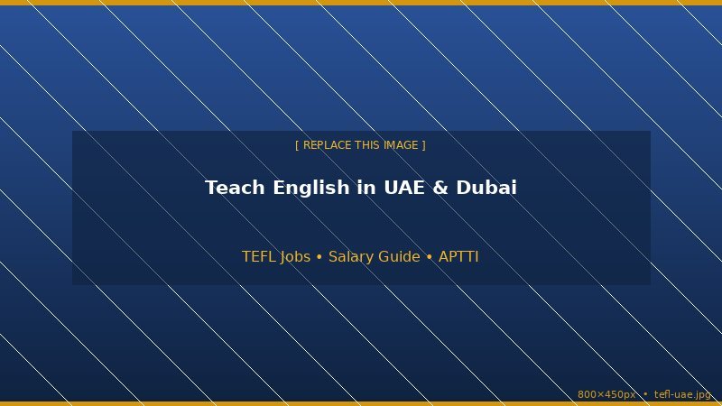 Teach English in UAE & Dubai